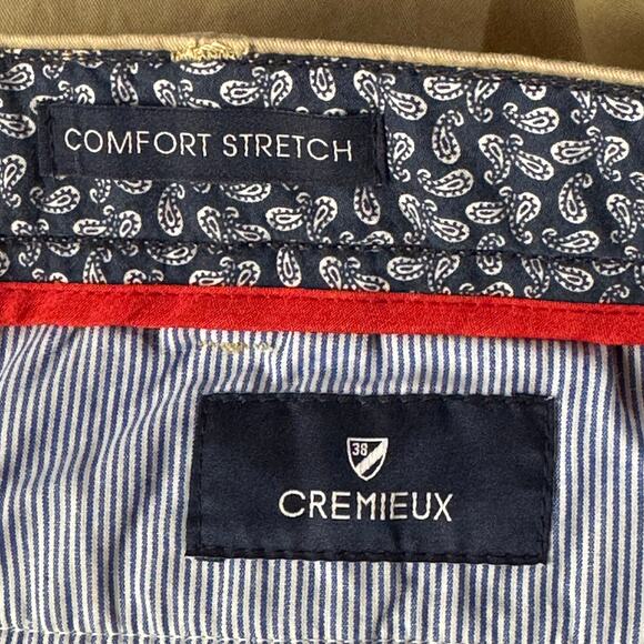 Cremieux SZ 40 Soho Slim Fit Chino Shorts Pocket Zip-Fly Stretch Tapered Leg Tan - Picture 8 of 10